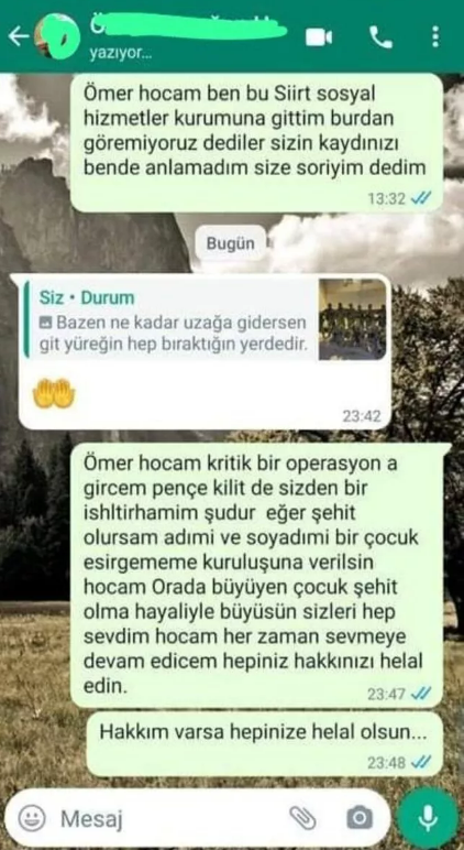 Şehit Enes Özgül'ün vasiyeti yürek burktu - Resim : 1