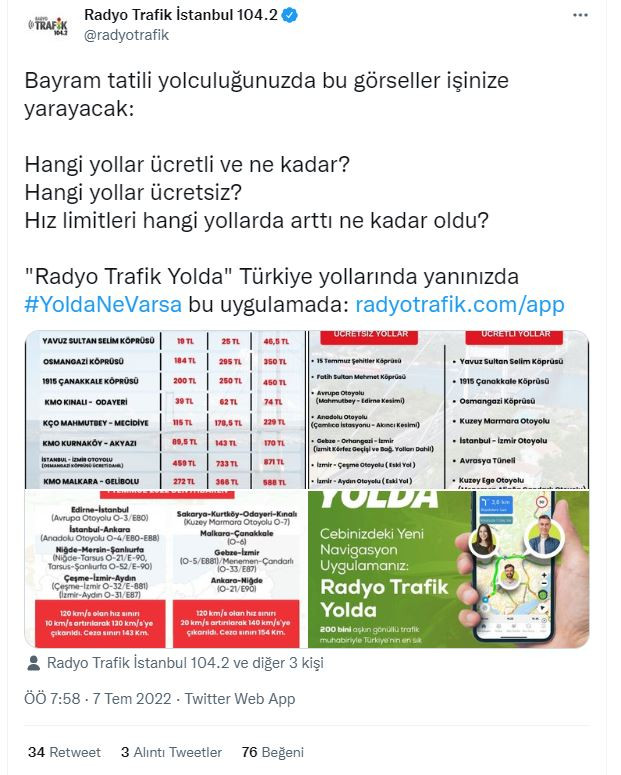 İşte Kurban Bayramı'nda ücretsiz olan yollar ve köprüler - Resim : 4