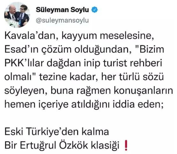Ertuğrul Özkök, Süleyman Soylu'yu kızdırdı: Twitter'dan yanıt verdi - Resim : 1