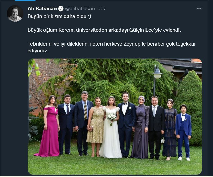 Ali Babacan'ın oğlu Kerem Babacan evlendi - Resim : 1