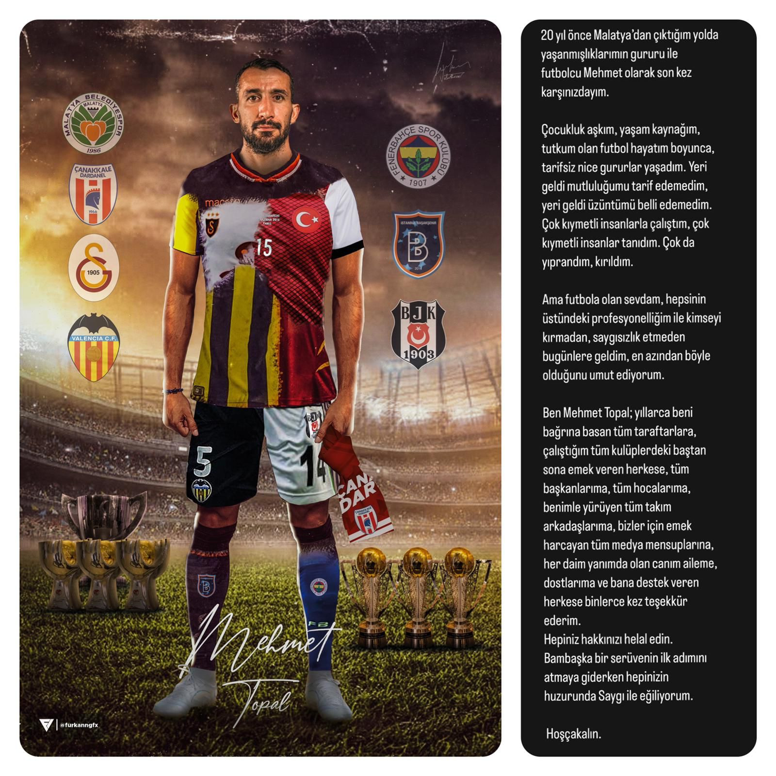 Mehmet Topal, futbolu bıraktığını duyurdu - Resim : 1