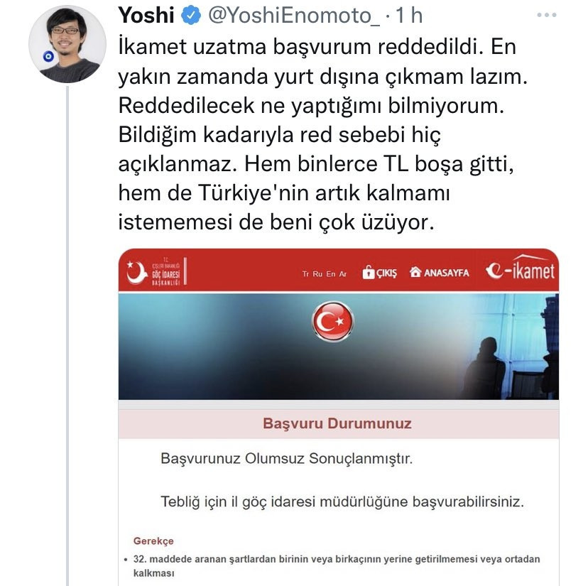 Erdoğan'ın söylediği Japon atasözünü yalanlayan Yoshi Enomoto'nun ikamet uzatma başvurusu reddedildi - Resim : 1