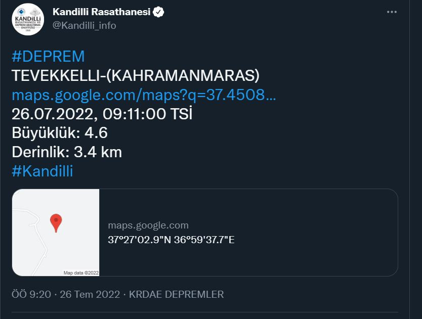 Kahramanmaraş'ta korkutan deprem! - Resim : 1