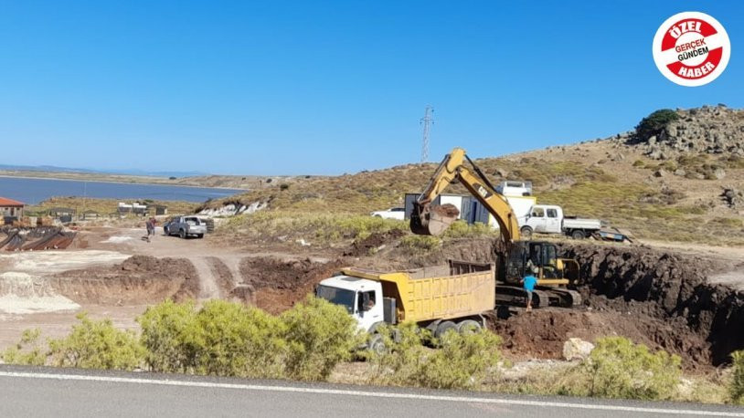 Ne ulusal sulak alan dinliyorlar ne inşaat yasağı: Gökçeada’da Tuz Gölü Lagünü’ne yapılan otel inşaatı devam ediyor