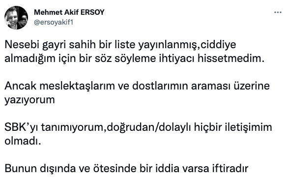 Listede onun da adı geçiyordu: Bir SBK açıklaması da Mehmet Akif Ersoy'dan! - Resim : 1