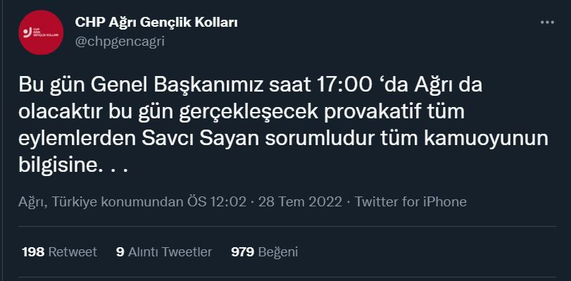 Kılıçdaroğlu Ağrı'ya gitti AKP'li Belediye Başkanı silahlarla görüntü verdi: 'Provokatif eylemlerden Savcı Sayan sorumludur' - Resim : 2