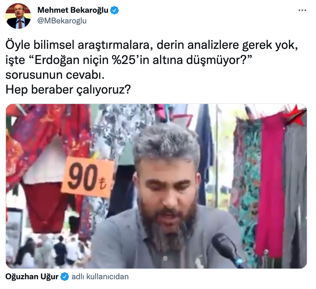'Erdoğan'dan başkasına oy vermem' diyen pazarcı: Çalıyorlarmış, benim sorunum değil; biz de çalıyoruz - Resim : 1