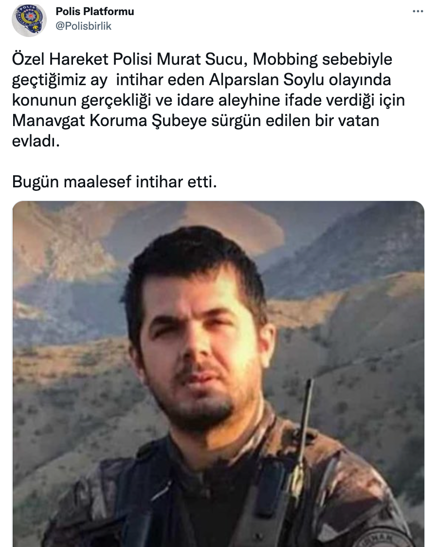 Polis Murat Sucu da intihar etti: 'Meslektaşının mektubunu doğrular nitelikte ifade verdi' - Resim : 1