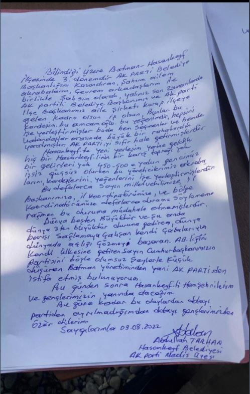 Usulsüz işe alımları açıkladı, AKP'den istifa etti: 'Özür dilerim' - Resim : 1