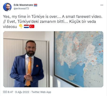 Hollandalı diplomatın Türkiye'ye vedası sosyal medyayı salladı - Resim : 1