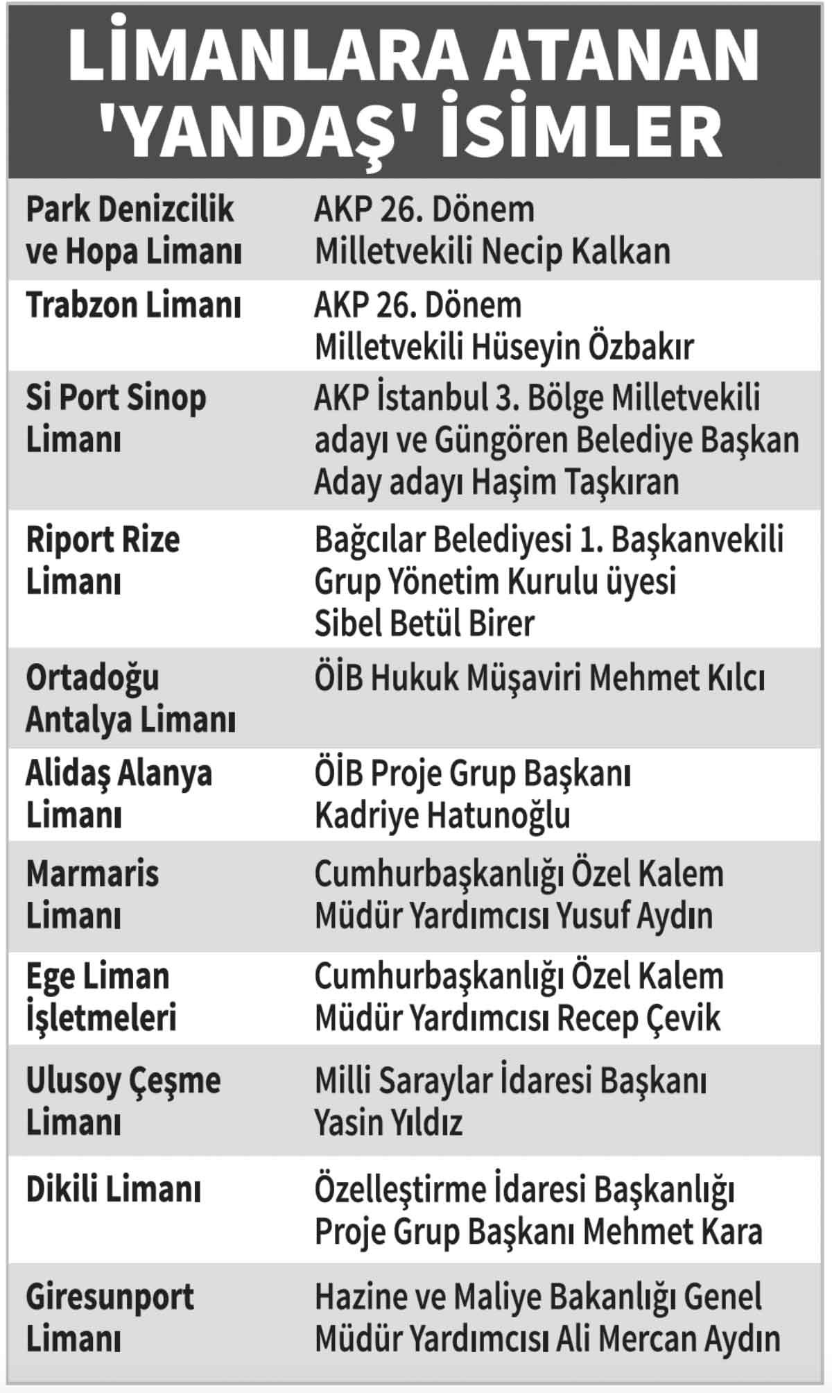 Denizcilikle alakası olmayan AKP'liler Denizcilik İşletmeleri'ne atandı - Resim : 1