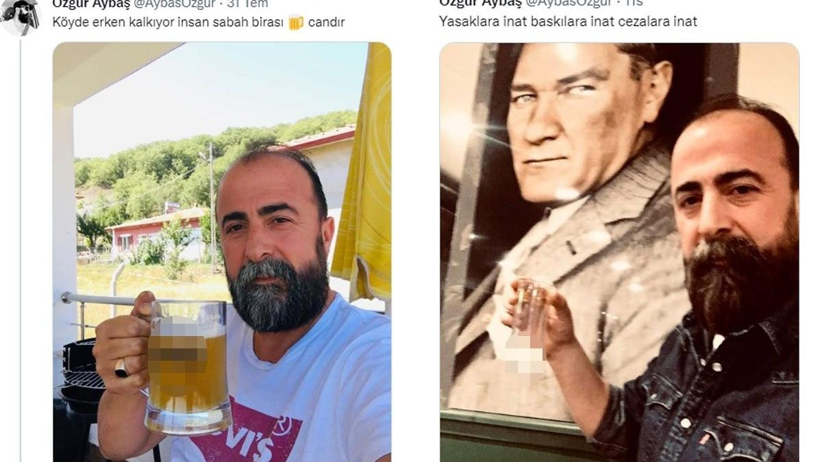 Türkiye Tekel Bayileri Platformu Başkanı Özgür Aybaş'a 'içkili fotoğraf' cezası - Resim : 1