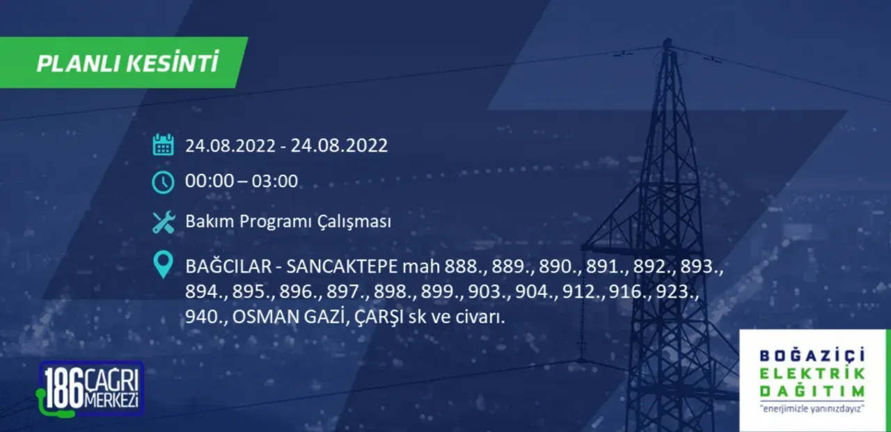 İstanbul'da büyük elektrik kesintisi: Bazı bölgelerde 8 saati bulacak - Resim : 5