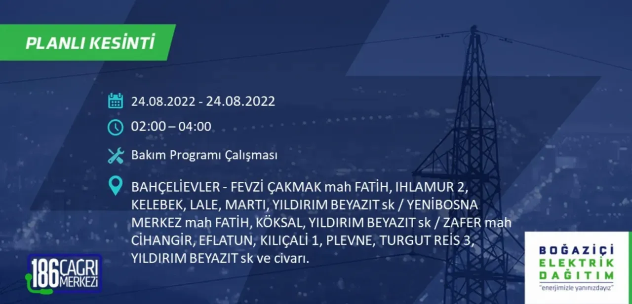 İstanbul'da büyük elektrik kesintisi: Bazı bölgelerde 8 saati bulacak - Resim : 8
