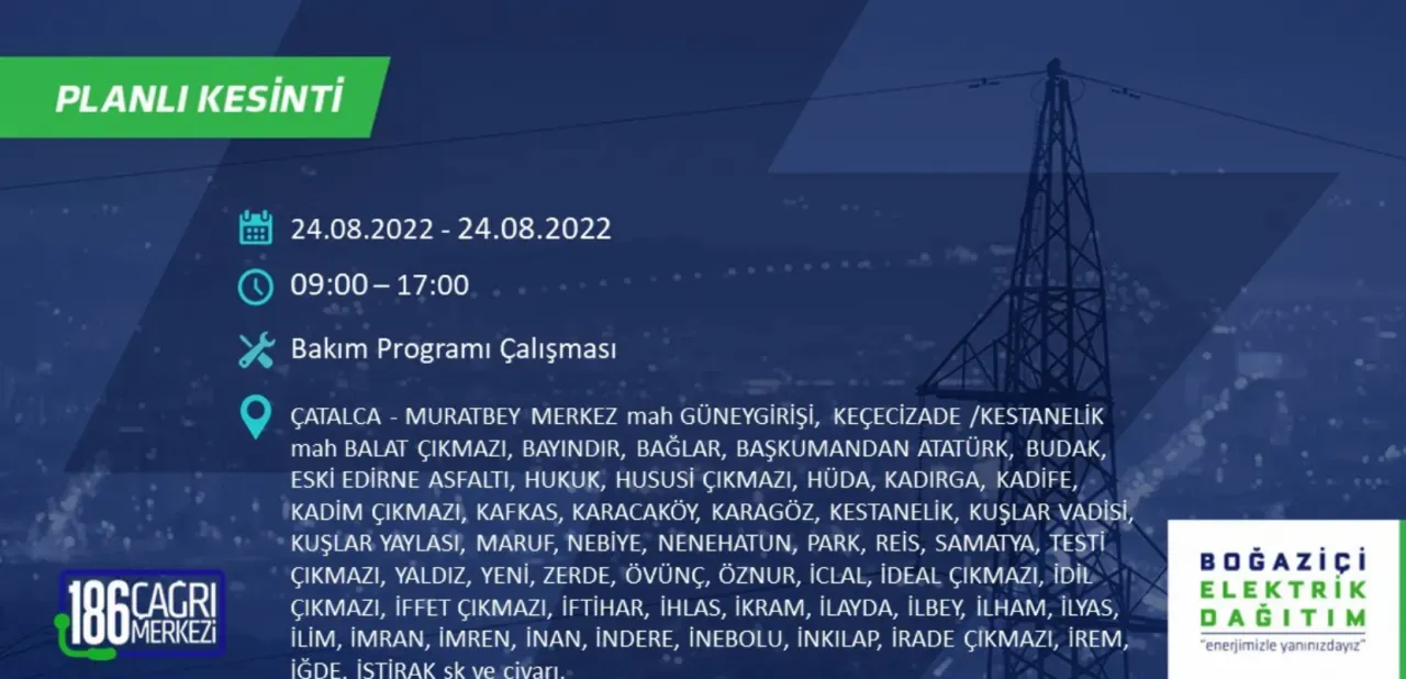 İstanbul'da büyük elektrik kesintisi: Bazı bölgelerde 8 saati bulacak - Resim : 15