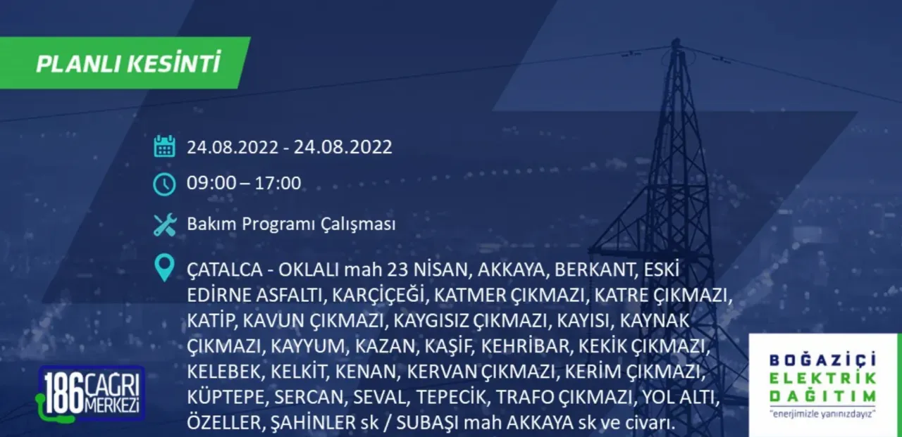 İstanbul'da büyük elektrik kesintisi: Bazı bölgelerde 8 saati bulacak - Resim : 17