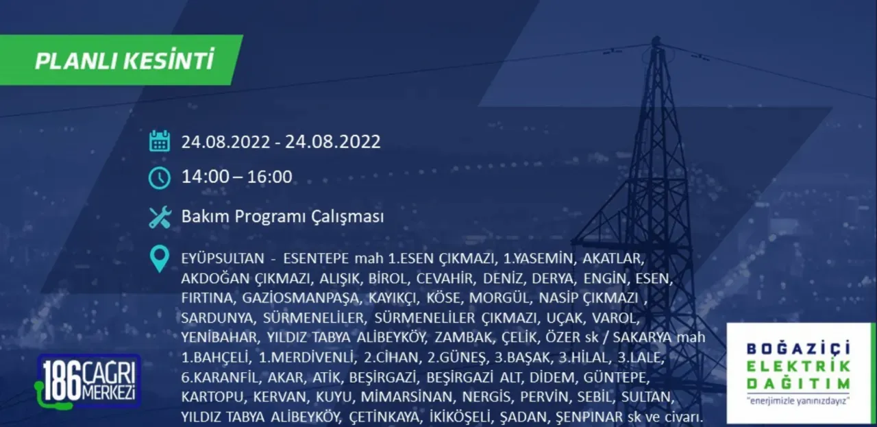 İstanbul'da büyük elektrik kesintisi: Bazı bölgelerde 8 saati bulacak - Resim : 21