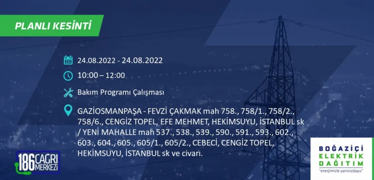 İstanbul'da büyük elektrik kesintisi: Bazı bölgelerde 8 saati bulacak - Resim : 27