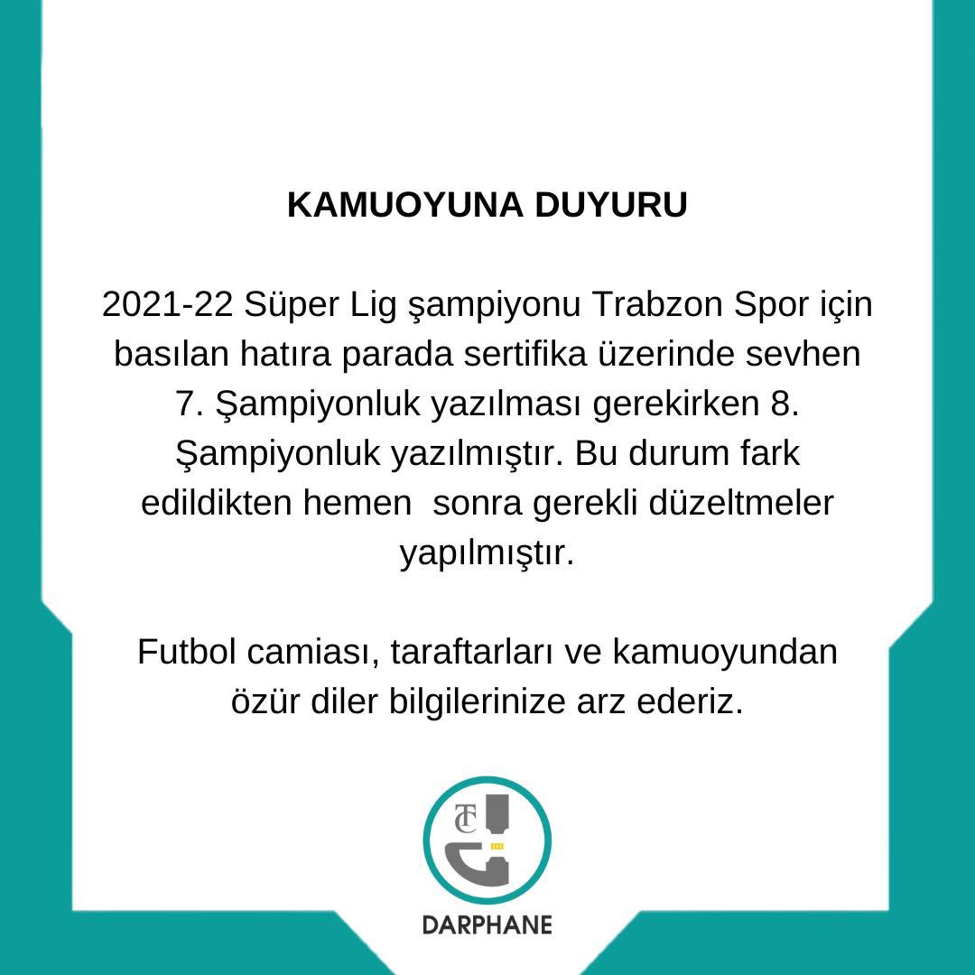 Darphane'nin 'Trabzonspor' parası Fenerbahçelileri ayağa kaldırdı - Resim : 2