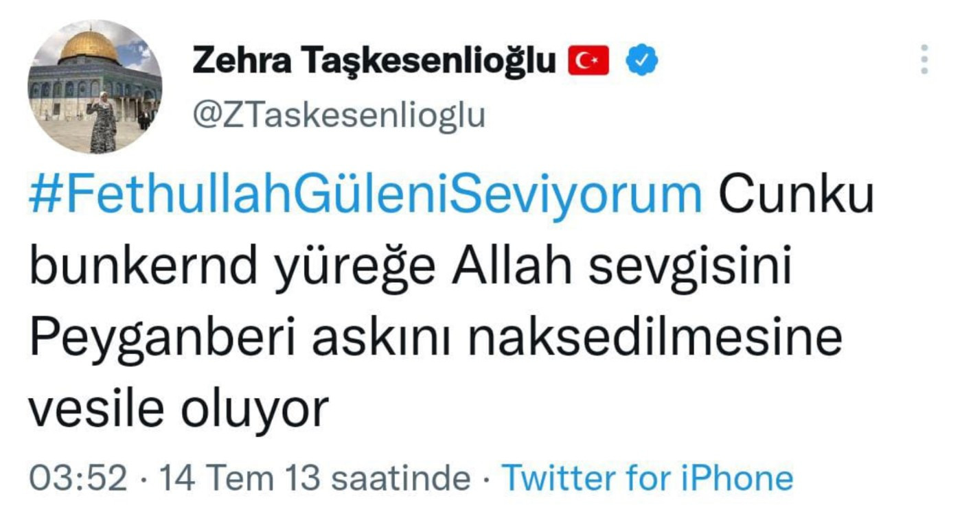 Sedat Peker'in iddialarında ismi geçen AKP'li Taşkesenoğlu'nun FETÖ paylaşımı ortaya çıktı - Resim : 1