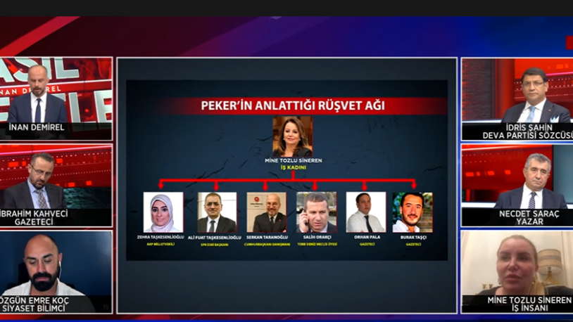 Sedat Peker gündeme getirmişti: Mine Tozlu Sineren, rüşvet ağını canlı yayında anlatıyor