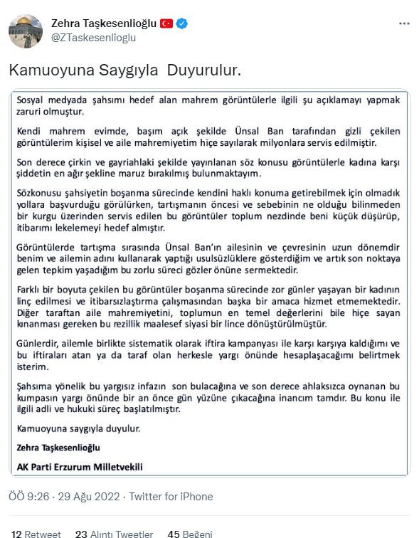 Sedat Peker'in iddiaları sonrası Zehra Taşkesenlioğlu'ndan ilk açıklama! - Resim : 2