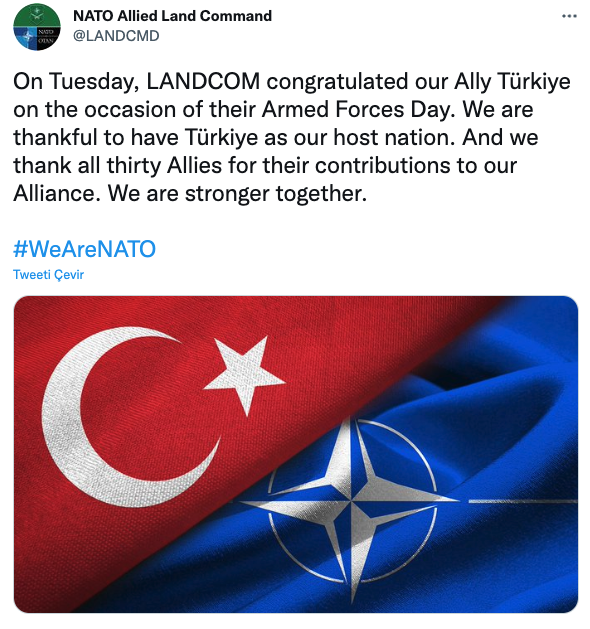 Yunanistan sildirmişti: NATO’dan yeni 30 Ağustos mesajı! - Resim : 1