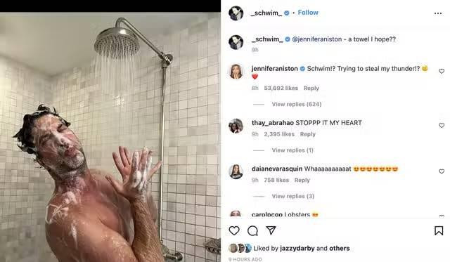 David Schwimmer ile Jennifer Aniston'ın 'duş atışması' hayranlarını heyecanlandırdı - Resim : 2