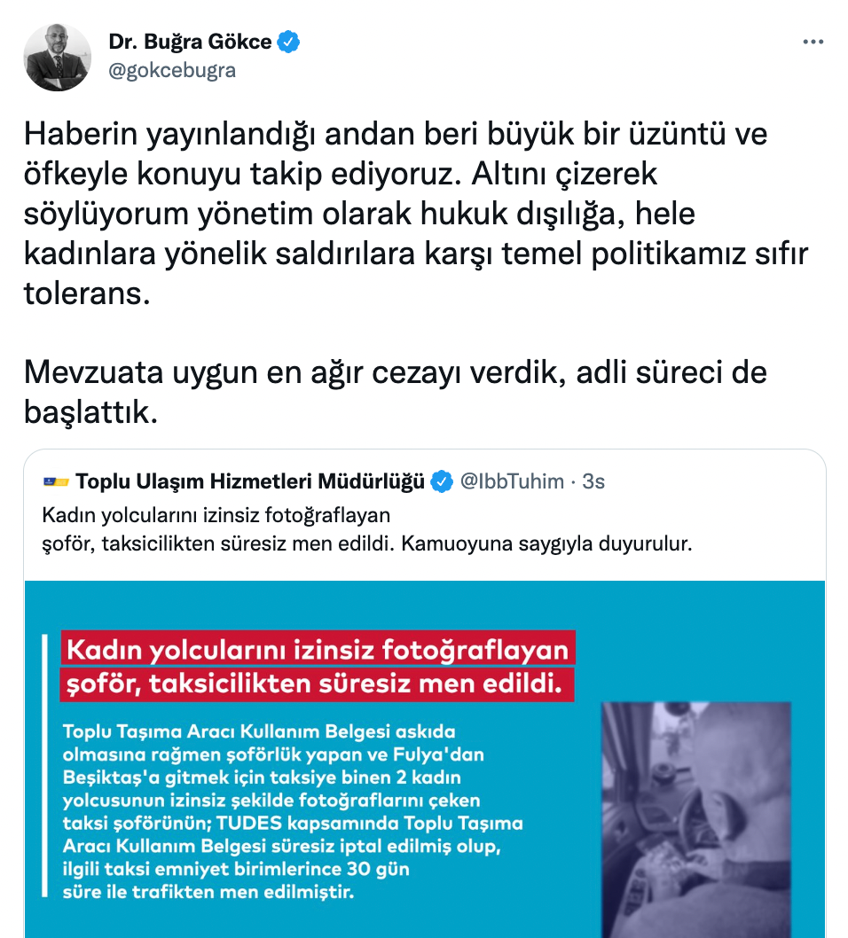 İBB, kadınların fotoğraflarını çeken şoförü taksicilikten süresiz men etti - Resim : 1