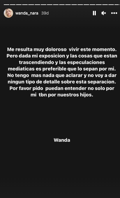 Wanda Nara, Mauro Icardi'den ayrıldı: Benim için acı verici... - Resim : 1