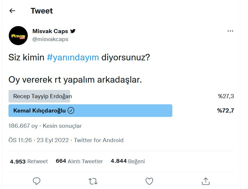 AKP'ye yakın Misvak'ın anketinden Kılıçdaroğlu çıkınca paylaşımı sildiler - Resim : 2