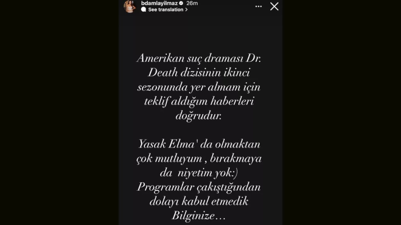 Biran Damla Yılmaz, Yasak Elma için Dr. Death'i reddetti - Resim : 1