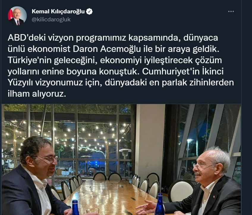 Kılıçdaroğlu, Daron Acemoğlu ile görüştü - Resim : 2