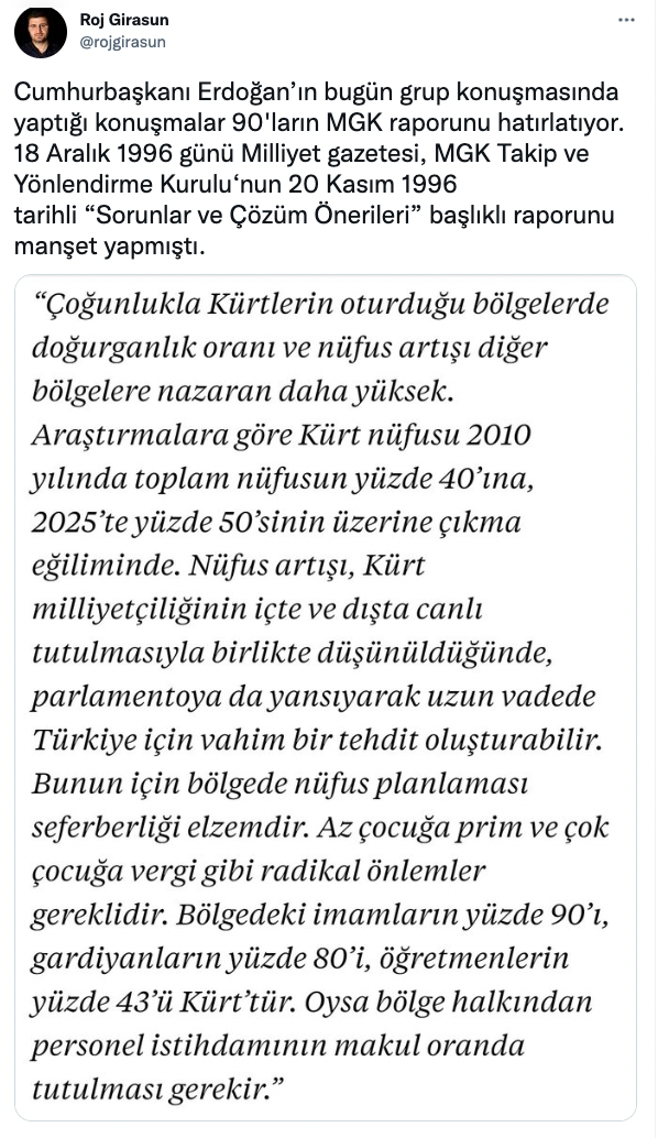 'Erdoğan'ın sözleri, 90'ların MGK raporunu hatırlatıyor' - Resim : 1