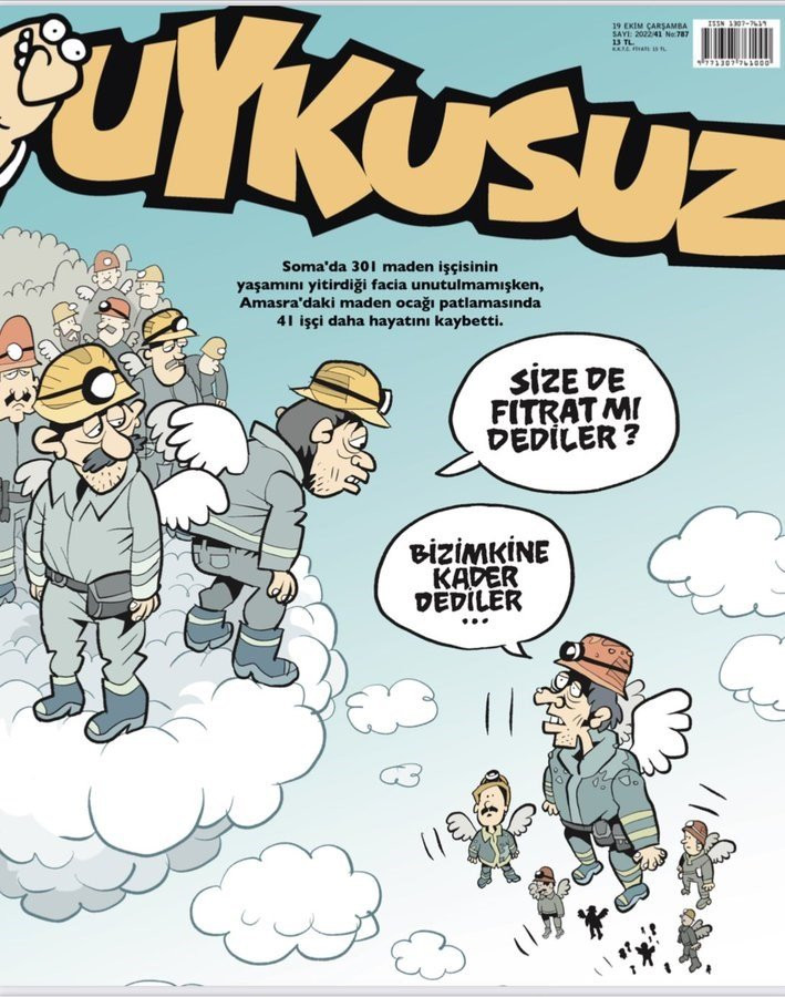 Uykusuz'dan Erdoğan göndermeli 'maden faciası' kapağı - Resim : 1