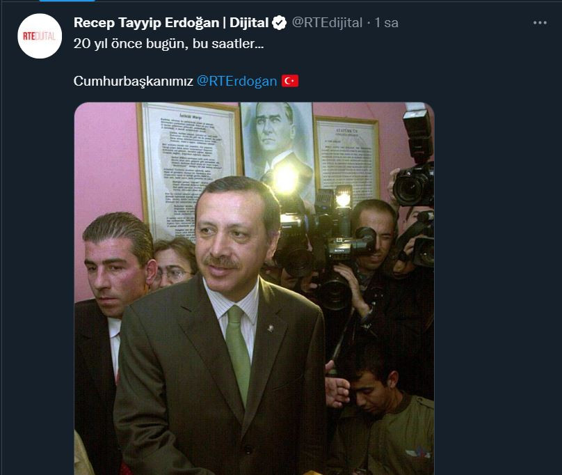 Erdoğan'dan 3 Kasım 2002 paylaşımı: 20 yıl önce bugün, bu saatler - Resim : 1