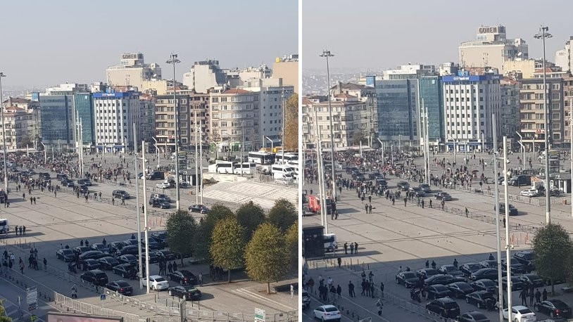 Taksim Meydanı'nda Erdoğan'a özel yol yapıldı, 200 metre 16 araçlık konvoyla geçildi!