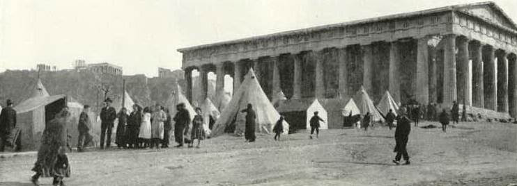 Atina'da Anadolu mübadilleri çadırı