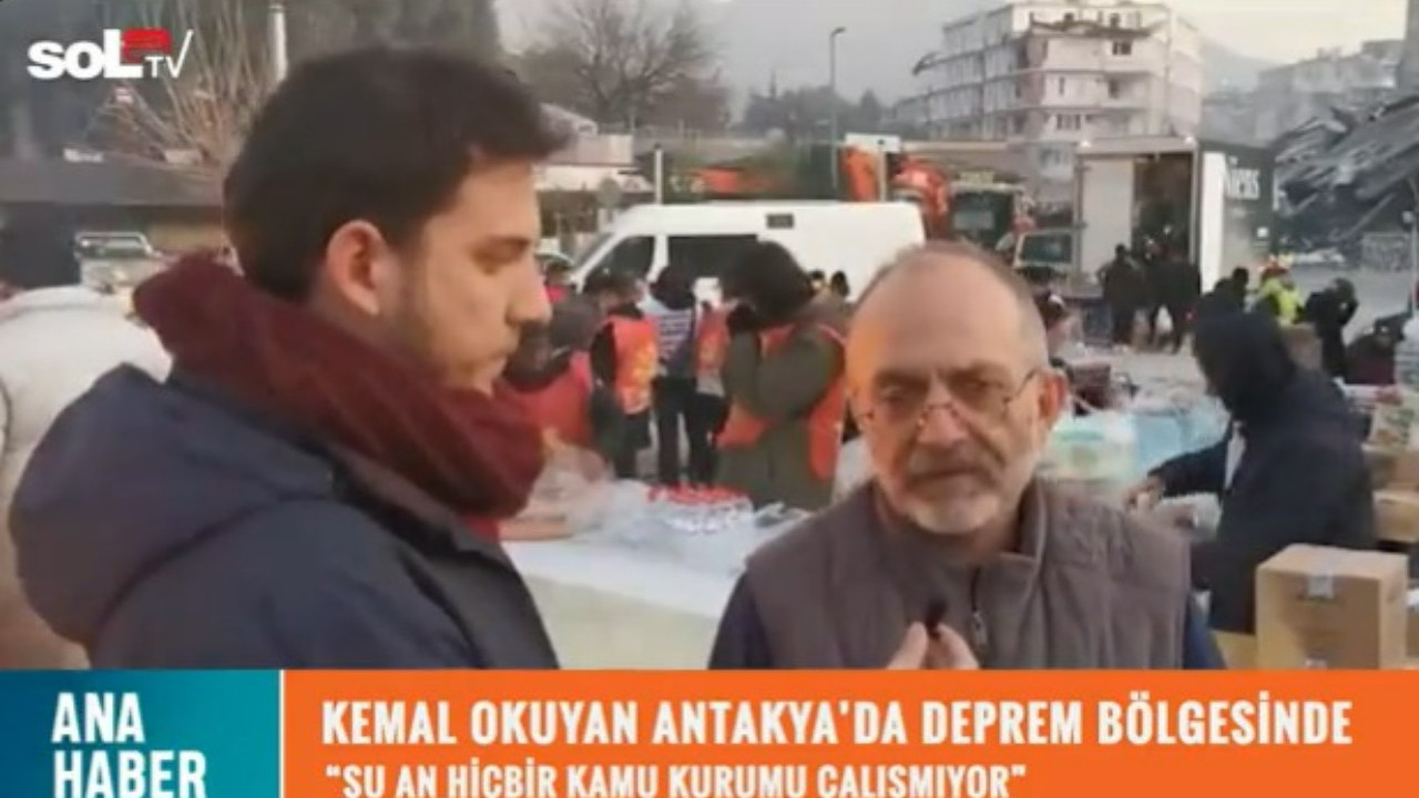 Antakya'ya giden TKP Genel Sekreteri Okuyan: 'Devlet desteğiyle tarikat araçlarına yol açılıyor, ama bizim, halkın yardımlaşmasının önünü kesmeye çalışıyorlar'