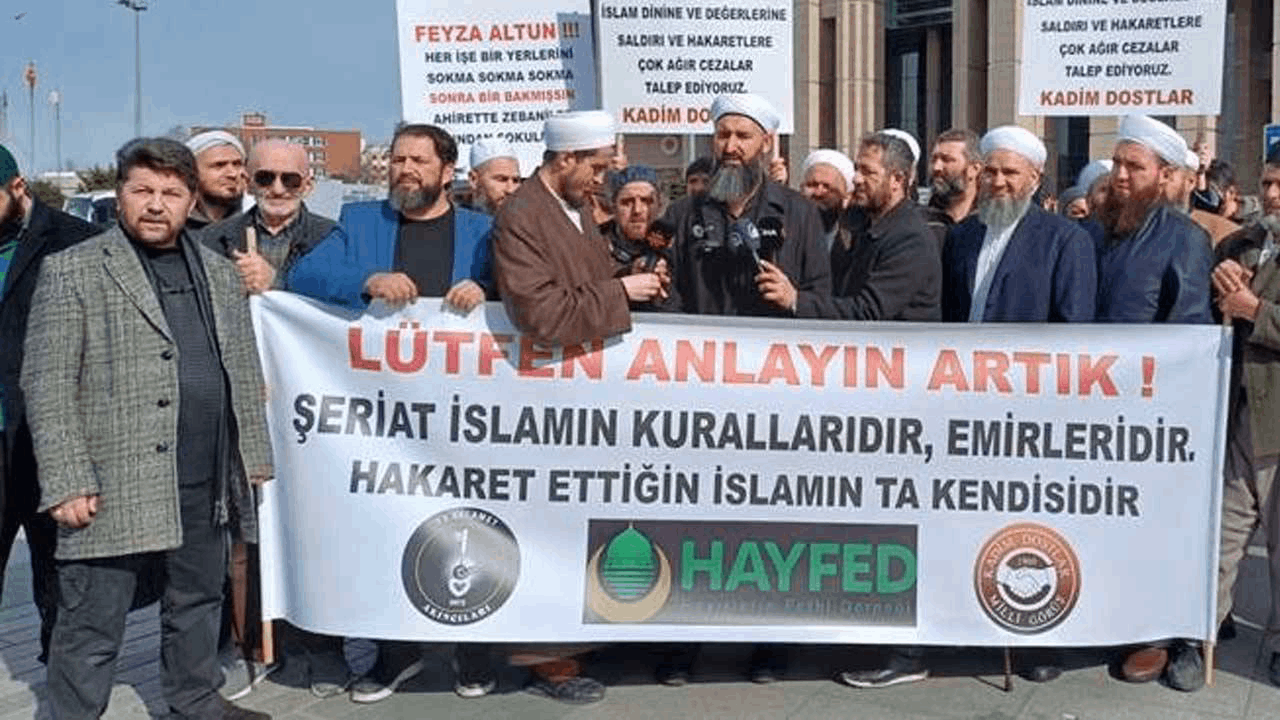 Şeriatçılar Feyza Altun hakkında suç duyurusunda bulundu: 'Allah için koruma kanunu çıkarılsın'