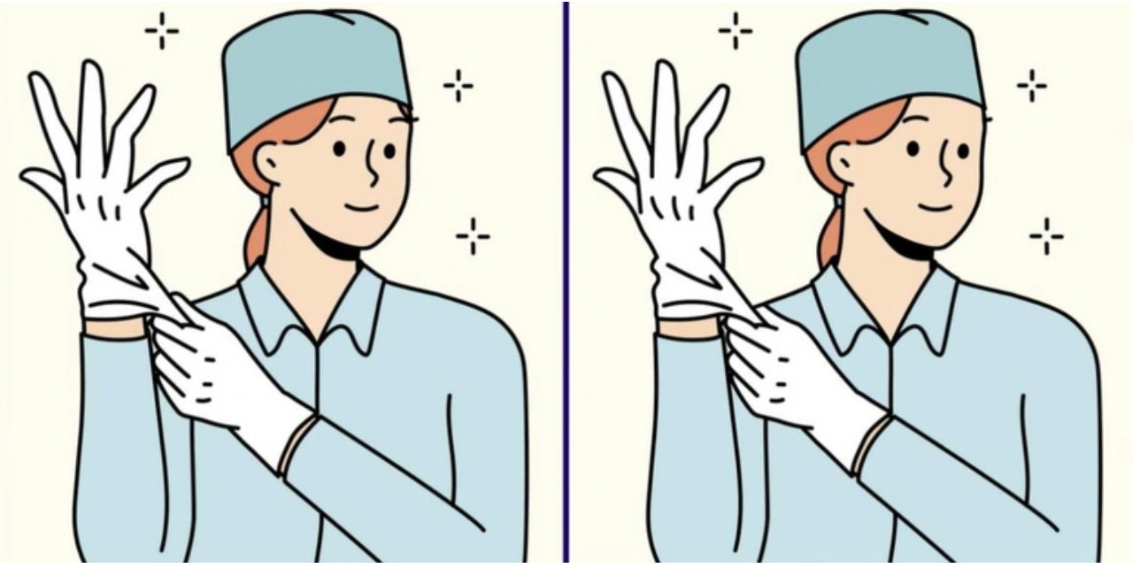 Eline eldivenlerini giyen iki doktor arasındaki 3 farkı 9 saniyede görebilenler yüksek IQ'lu - Resim: 1