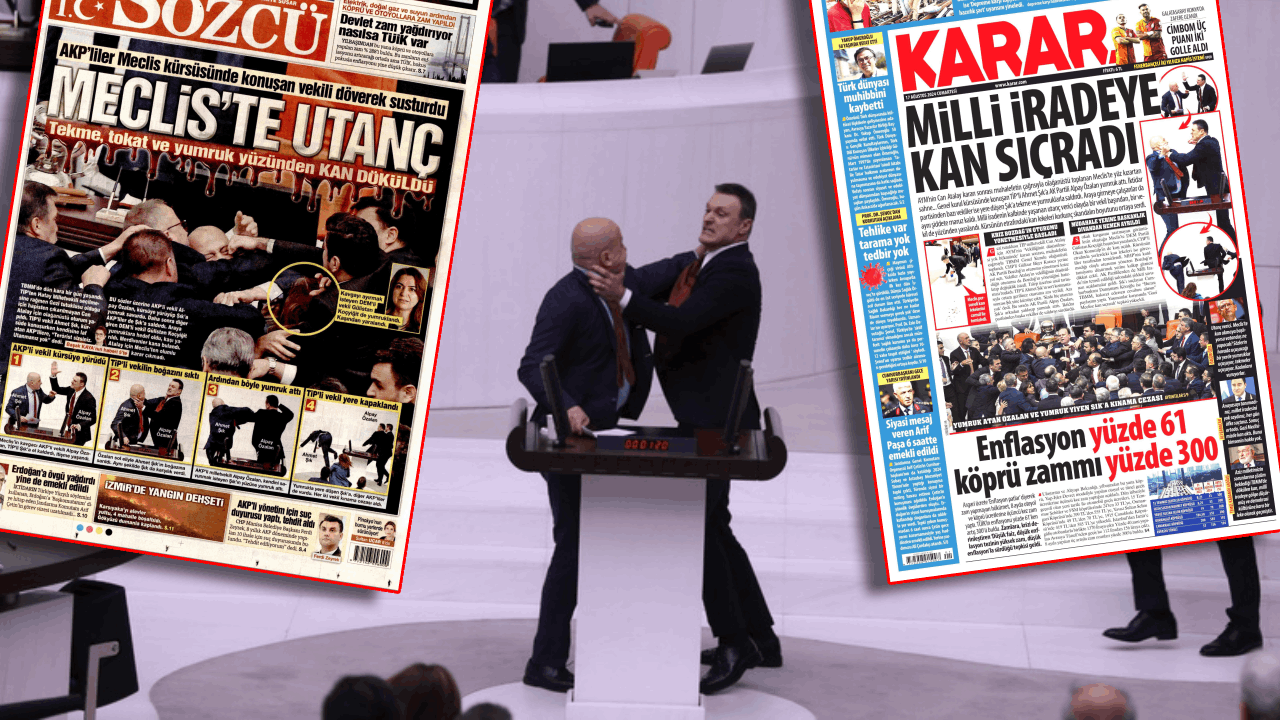 Türkiye Bu Görüntüleri Konuşmuştu: Gazeteler Meclis'teki Kanlı 'Can Atalay' Oturumunu Böyle Gördü