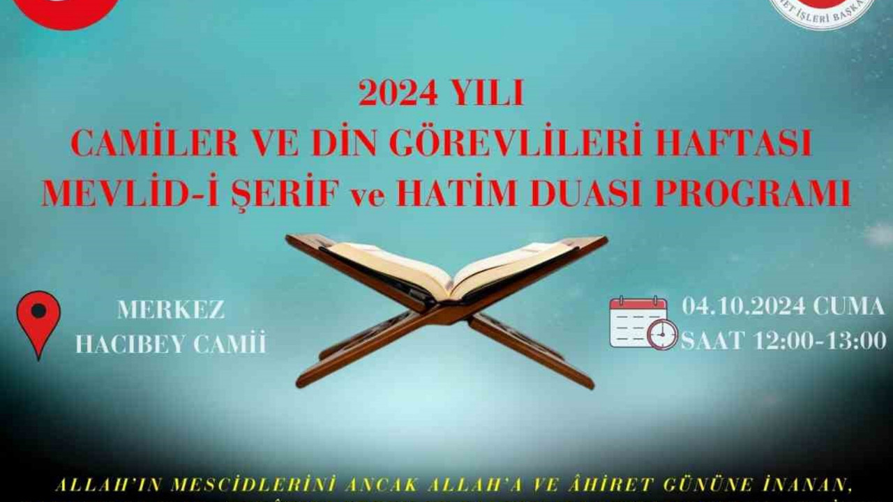 Muğla'da Mevlid-i Şerif Düzenlenecek