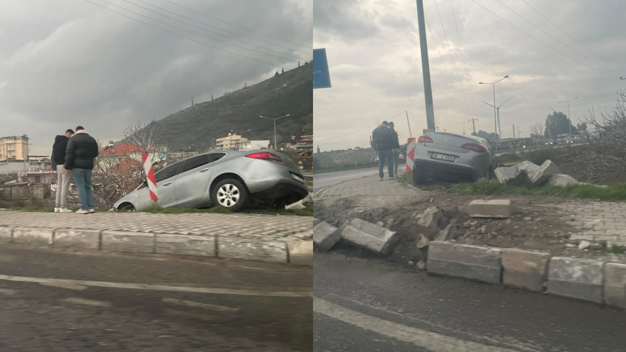 Sağanak Yağış Kaza Getirdi: Sürücü Yara Almadan Kurtuldu