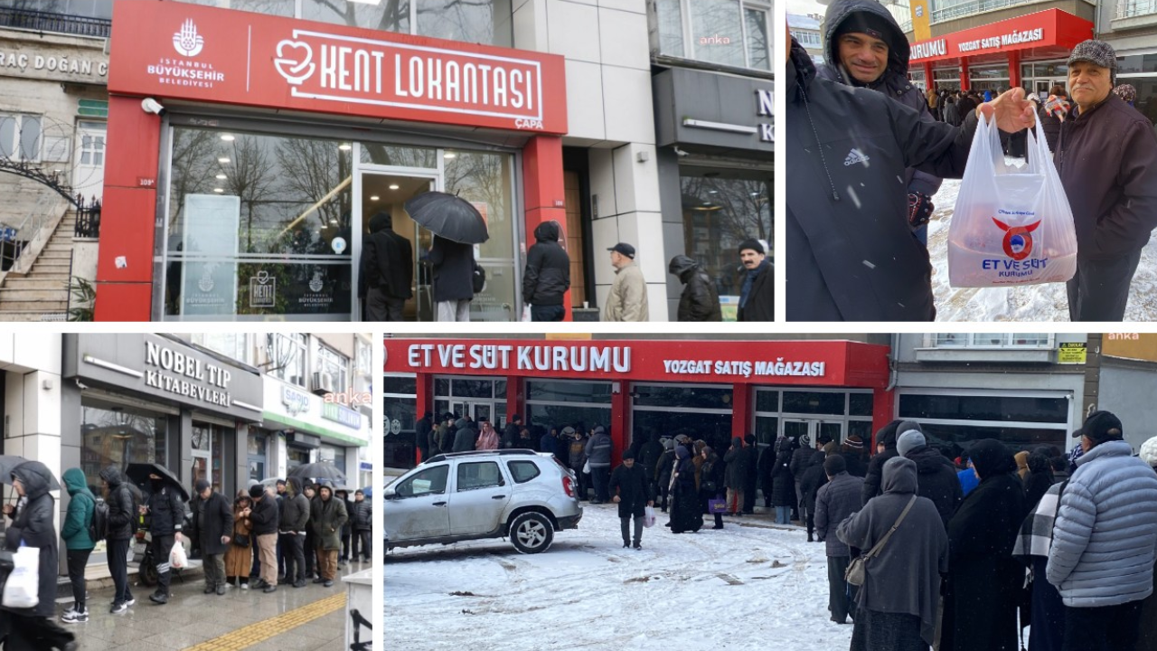 Geçim Derdi Soğuk Havayı Dinlemedi... Bitmeyen Kuyruk Çilesi, Yağmur Altında Saatlerce Bekleyiş